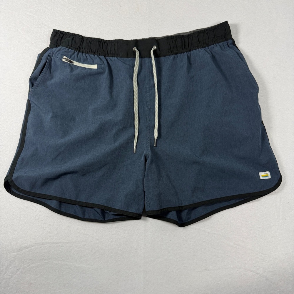 Vuori Banks Shorts XXL Indigo Heather‎ Blue Men's V366 Hybrid Athletic Swim 5in